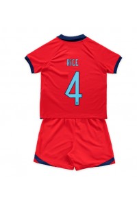 Engeland Declan Rice #4 Babytruitje Uit tenue Kind WK 2022 Korte Mouw (+ Korte broeken)
